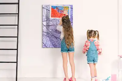Tableau effaçable à sec magnétique à texture de feuille
