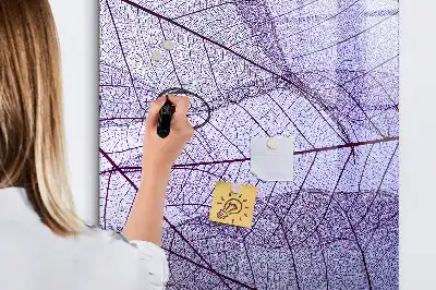 Tableau effaçable à sec magnétique à texture de feuille