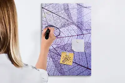 Tableau effaçable à sec magnétique à texture de feuille