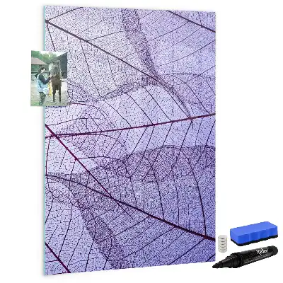 Tableau effaçable à sec magnétique à texture de feuille