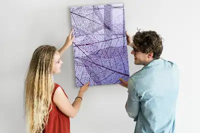 Tableau effaçable à sec magnétique à texture de feuille