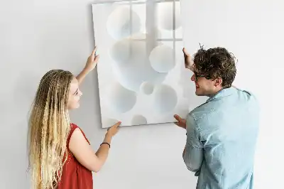 Tableau magnétique effaçable à sec motif abstraction de sphère