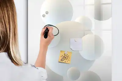 Tableau magnétique effaçable à sec motif abstraction de sphère