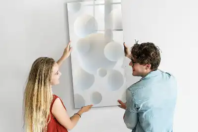 Tableau magnétique effaçable à sec motif abstraction de sphère