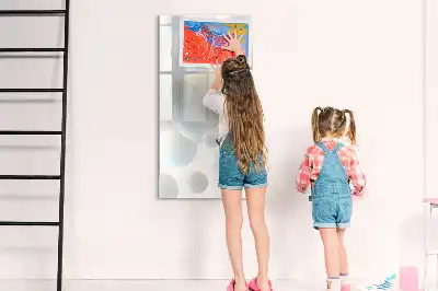 Tableau magnétique effaçable à sec motif abstraction de sphère