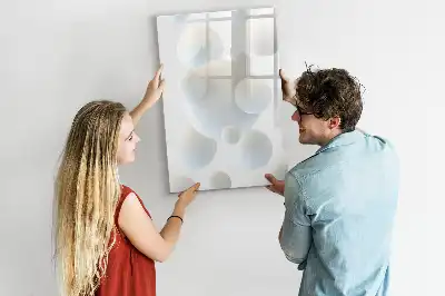 Tableau magnétique effaçable à sec motif abstraction de sphère