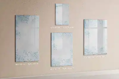 Tableau effaçable à sec magnétique motif esquisse de fleur