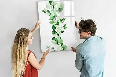 Tableau magnétique effaçable à sec feuilles de roseau