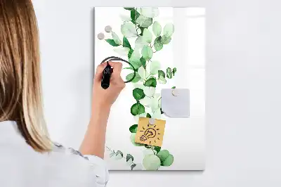 Tableau magnétique effaçable à sec feuilles de roseau