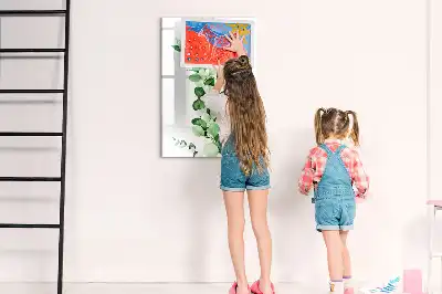 Tableau magnétique effaçable à sec feuilles de roseau