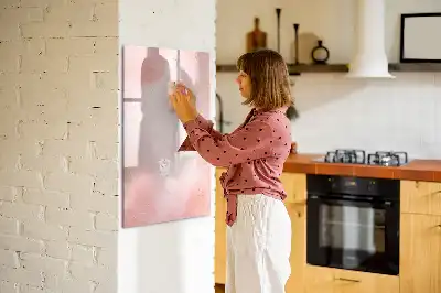 Tableau magnétique effaçable à sec modèle marbre rose