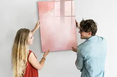 Tableau magnétique effaçable à sec modèle marbre rose