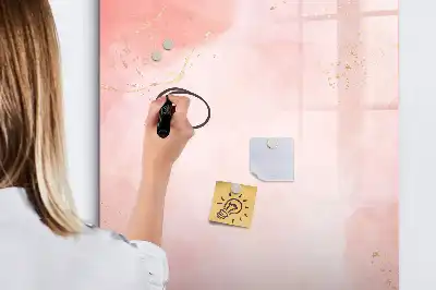 Tableau magnétique effaçable à sec modèle marbre rose