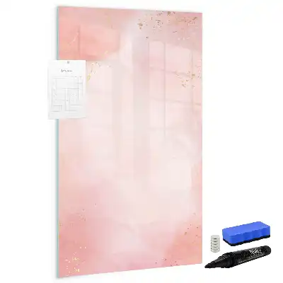 Tableau magnétique effaçable à sec modèle marbre rose