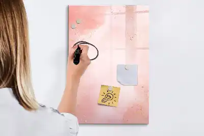 Tableau magnétique effaçable à sec modèle marbre rose