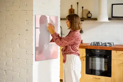 Tableau magnétique effaçable à sec modèle marbre rose