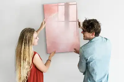 Tableau magnétique effaçable à sec modèle marbre rose