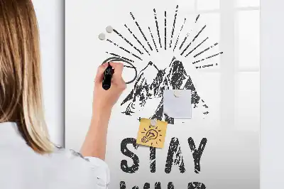 Tableau magnétique effaçable à sec motif montagnes sauvages