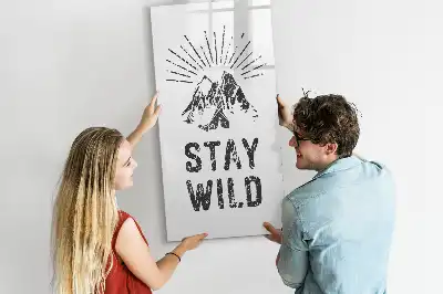 Tableau magnétique effaçable à sec motif montagnes sauvages