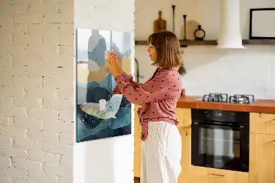 Tableau magnétique effaçable à sec en forme de baleine en marbre