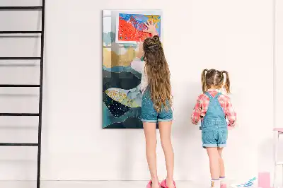 Tableau magnétique effaçable à sec en forme de baleine en marbre