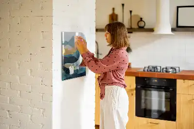 Tableau magnétique effaçable à sec en forme de baleine en marbre