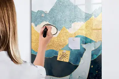 Tableau magnétique effaçable à sec en forme de baleine en marbre