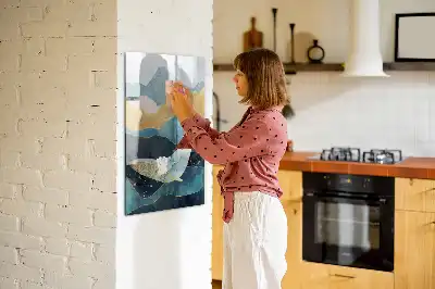 Tableau magnétique effaçable à sec en forme de baleine en marbre
