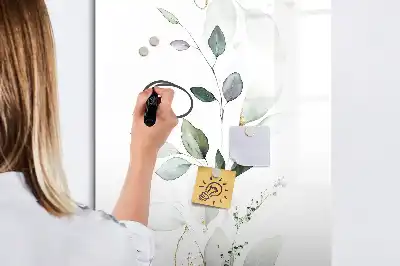 Tableau effaçable à sec magnétique en feuilles de roseau