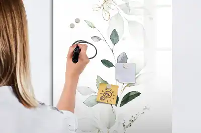 Tableau effaçable à sec magnétique en feuilles de roseau