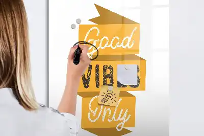 Tableau magnétique effaçable à sec modèle Uniquement des bonnes ondes