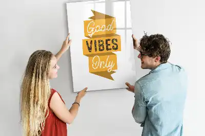 Tableau magnétique effaçable à sec modèle Uniquement des bonnes ondes