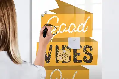 Tableau magnétique effaçable à sec modèle Uniquement des bonnes ondes