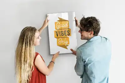 Tableau magnétique effaçable à sec modèle Uniquement des bonnes ondes