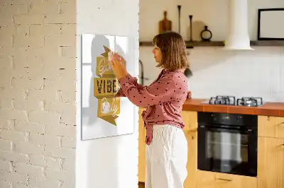Tableau magnétique effaçable à sec modèle Uniquement des bonnes ondes