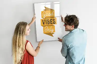 Tableau magnétique effaçable à sec modèle Uniquement des bonnes ondes
