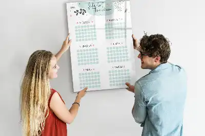 Tableau magnétique effaçable à sec suivi des habitudes