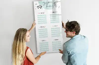 Tableau magnétique effaçable à sec suivi des habitudes