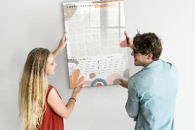 Tableau effaçable à sec magnétique planificateur mensuel