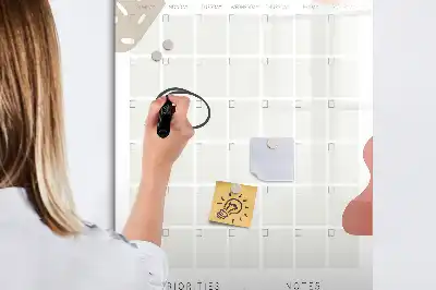 Tableau effaçable à sec magnétique planificateur mensuel