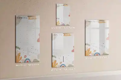 Tableau effaçable à sec magnétique planificateur mensuel