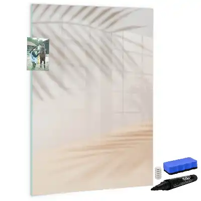 Tableau magnétique effaçable à sec motif ombre de feuille de palmier