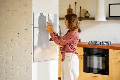 Tableau magnétique effaçable à sec motif ombre de feuille de palmier