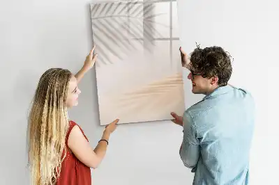 Tableau magnétique effaçable à sec motif ombre de feuille de palmier