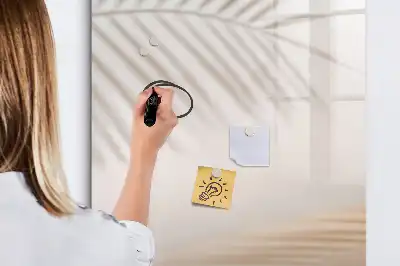 Tableau magnétique effaçable à sec motif ombre de feuille de palmier
