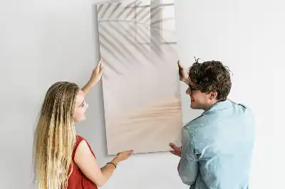 Tableau magnétique effaçable à sec motif ombre de feuille de palmier