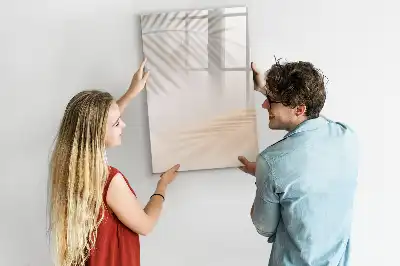 Tableau magnétique effaçable à sec motif ombre de feuille de palmier