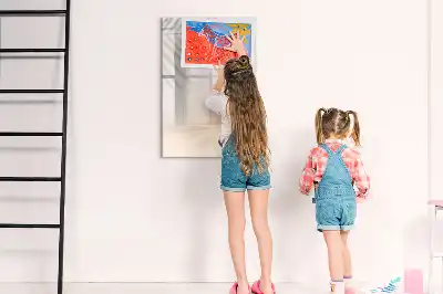 Tableau magnétique effaçable à sec motif ombre de feuille de palmier