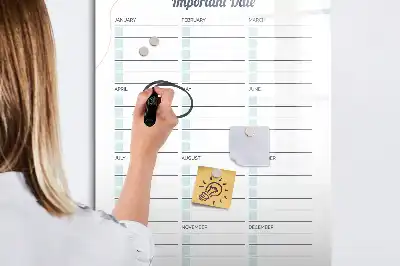 Tableau effaçable à sec magnétique dates importantes