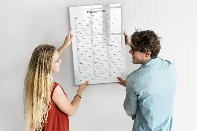 Tableau effaçable à sec magnétique dates importantes